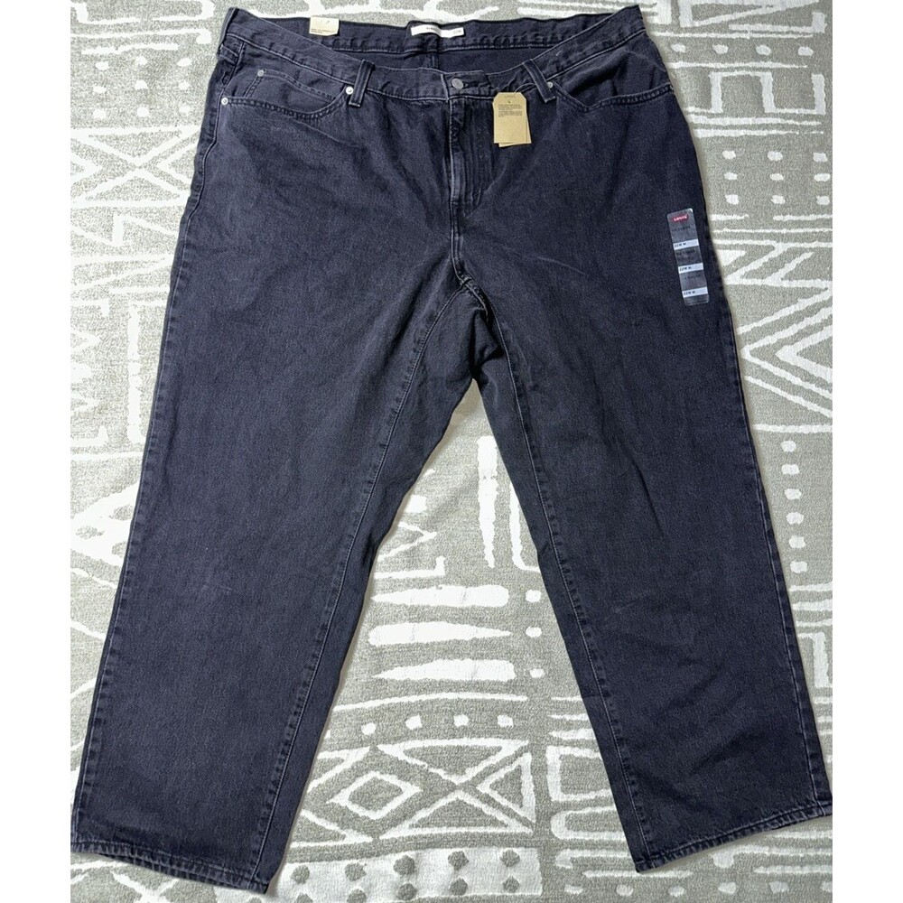 Levis 94 Baggy Wide Leg Jeans Womens 22W M Black Mid Rise Relaxed Cotton Denim